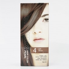 Крем-краска для волос с фруктовыми экстрактами Fruits Wax Pearl Hair Color 04 Brown